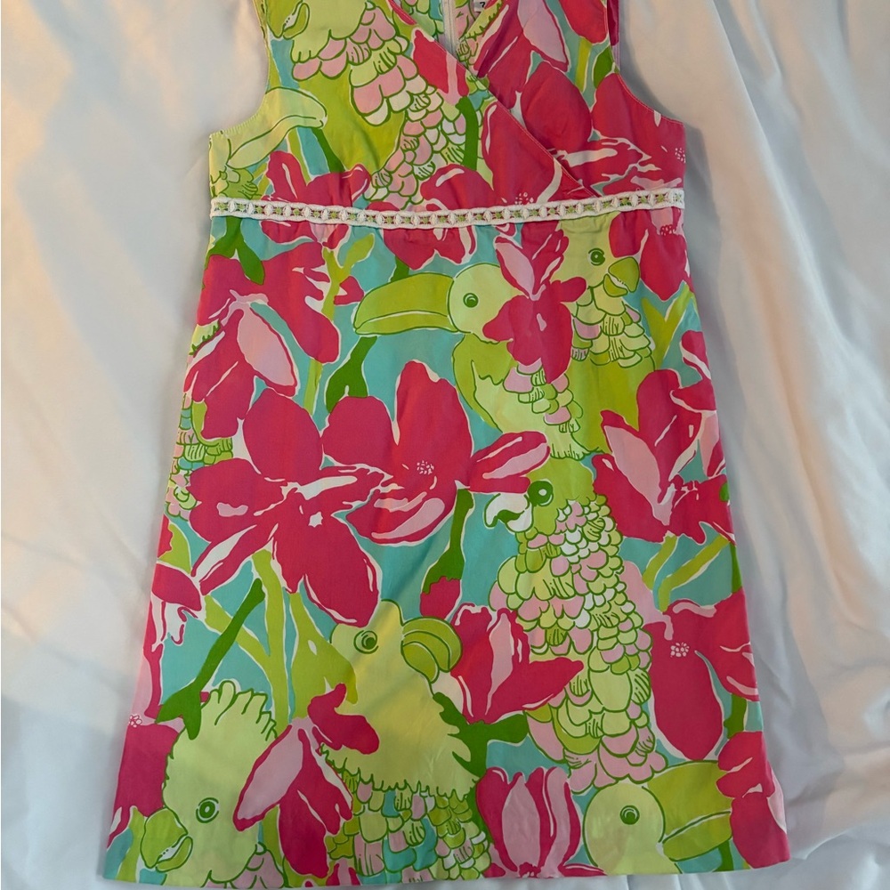 Lilly Pulitzer Floral Cotton Blend Girl's Dress